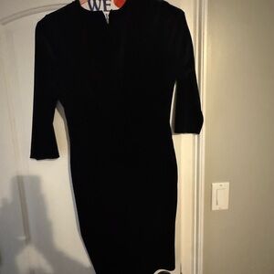 Lulu's Elegant Black Long Sleeve Dress